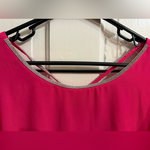 MSK Vibrant Pink Asymmetrical Dress - Picture 3 of 7